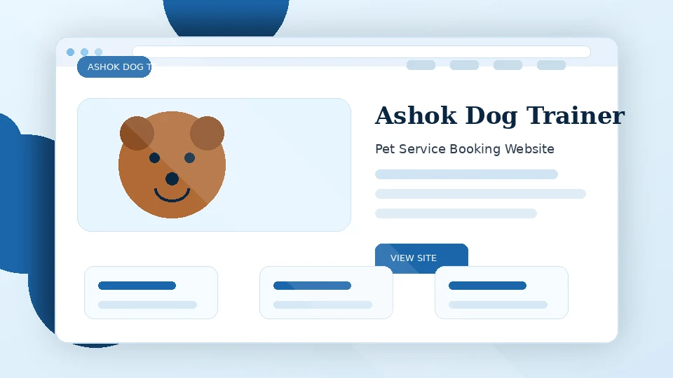 Ashok Dog Trainer website preview