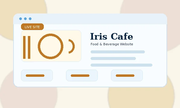 Iris Cafe website preview