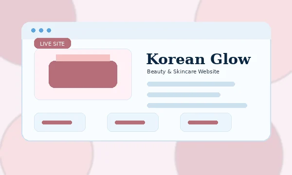 Korean Glow website preview