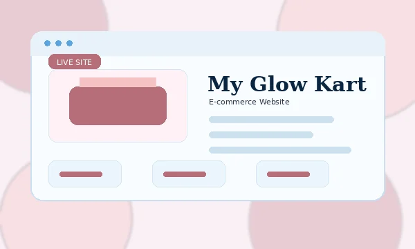 My Glow Kart website preview